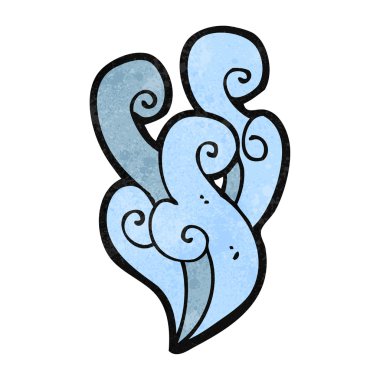 Retro karikatür su sıçrama tasarım öğesi