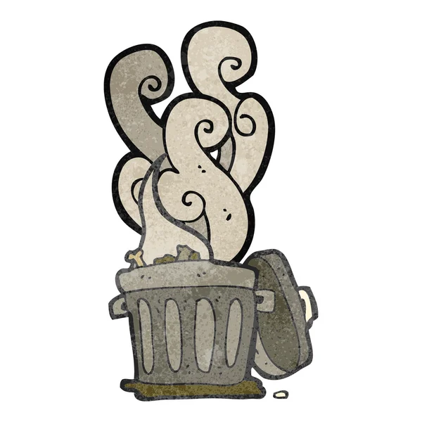 Retro lata de lixo dos desenhos animados — Vetor de Stock