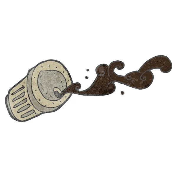 Tasse de café dessin animé rétro — Image vectorielle