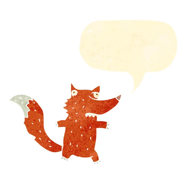 Retro cartoon fox — Stock Vector