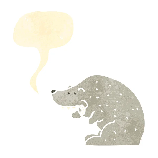 复古卡通北极熊 — 图库矢量图片