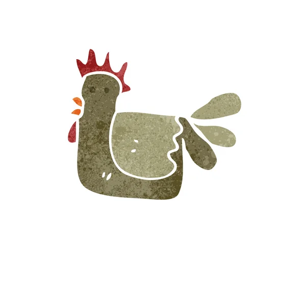 Pollo de dibujos animados retro — Vector de stock