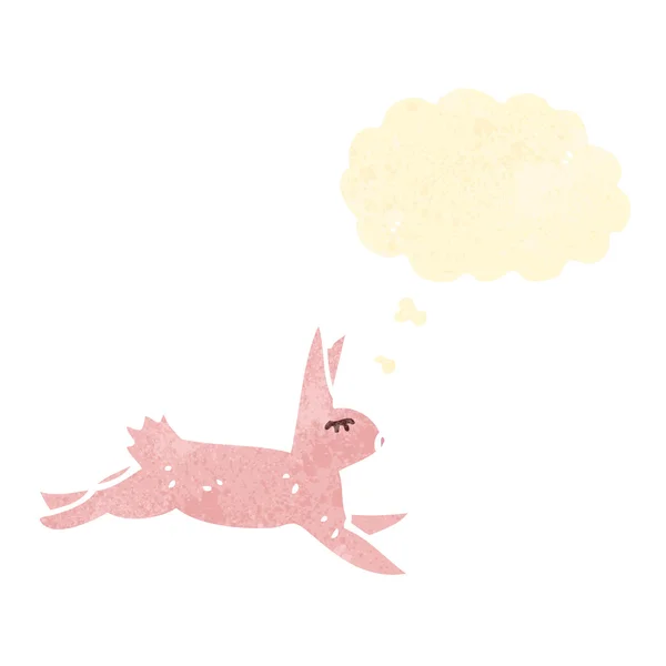 Retro kreslený běží králík — 图库矢量图片