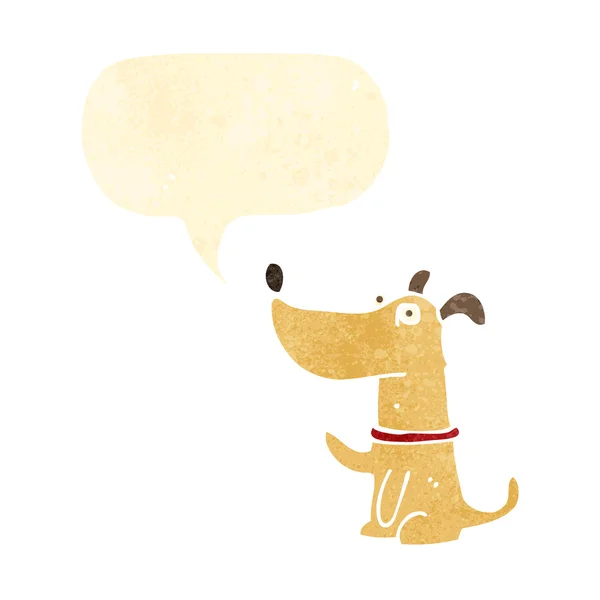Retro-Cartoon glücklicher kleiner Hund — Stockvektor