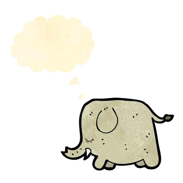 Éléphant de dessin animé rétro — Image vectorielle