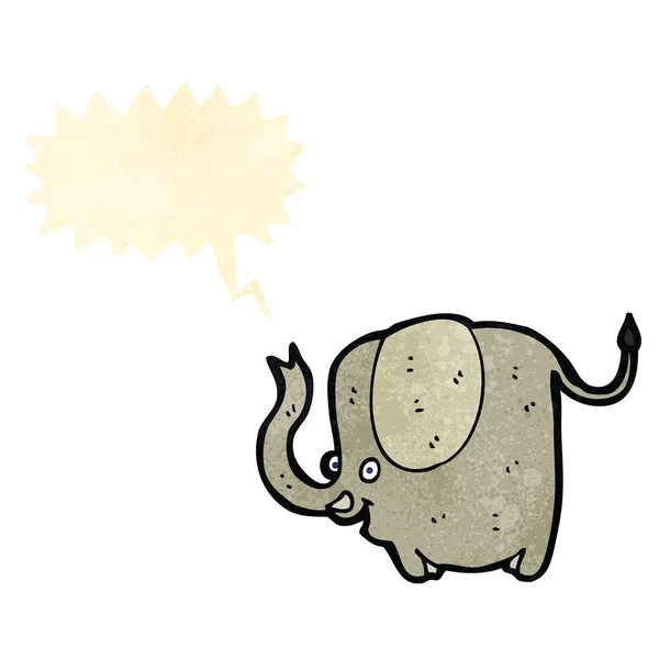 Éléphant de dessin animé rétro — Image vectorielle