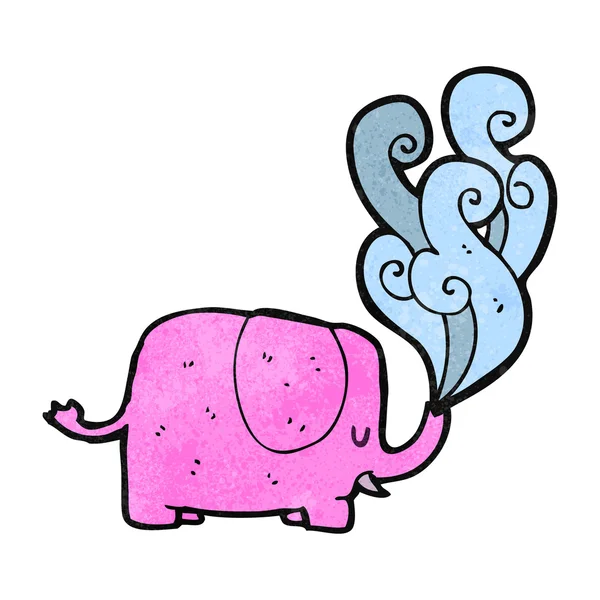Retro tecknade elefant — Stock vektor