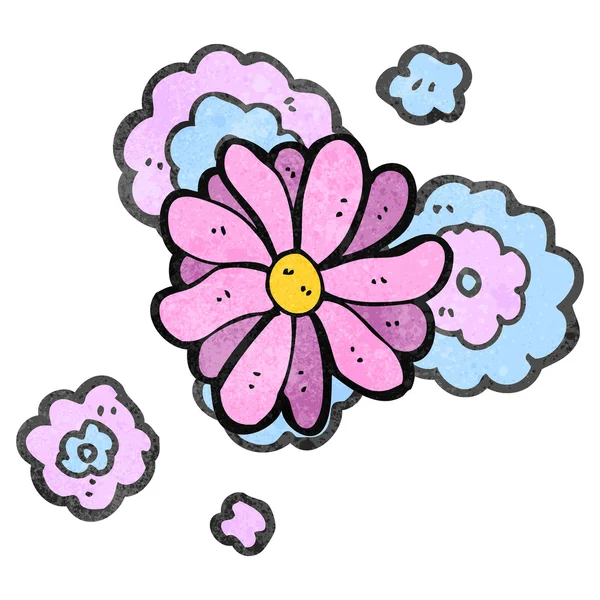 Retro Cartoon Blume — Stockvektor