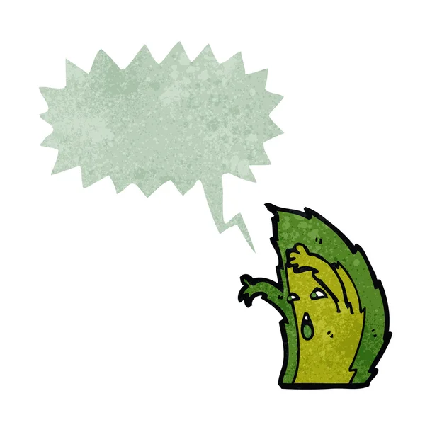 Rétro dessin animé esprit de flamme verte — Image vectorielle