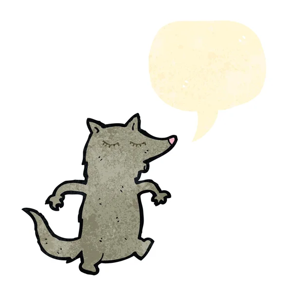 Retro kreslený vlk — Stockový vektor