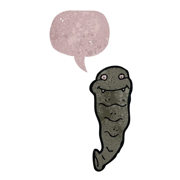 Retro cartoon leech — Stockvector