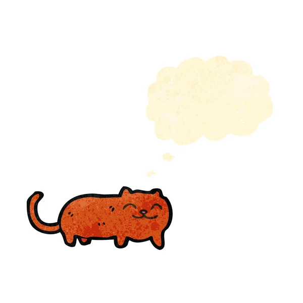 Retro cartoon cat with thougth bubble — Stock Vector