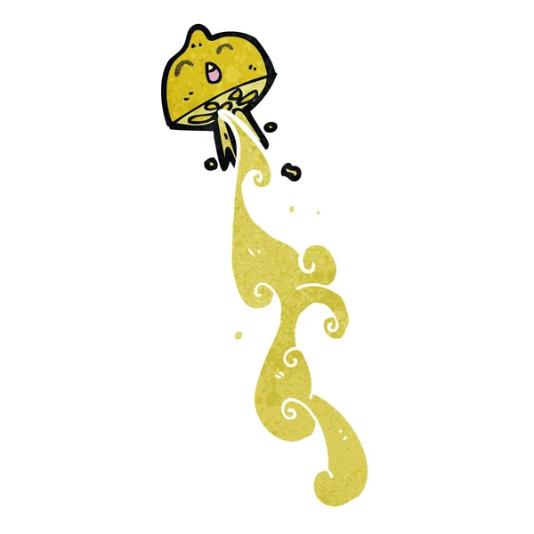 Retro karikatura stříkání citron — Stockový vektor