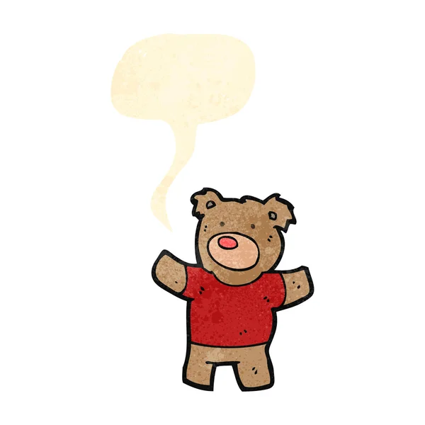 Retro karikatury medvídek s balónem — Stockový vektor