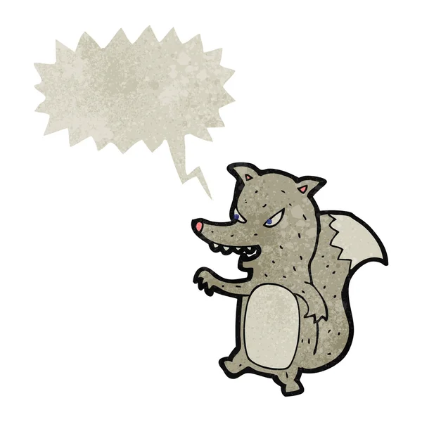 Retro karikatura malý Vlk — Stockový vektor