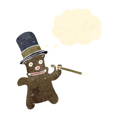 Retro karikatür zengin ayıcık