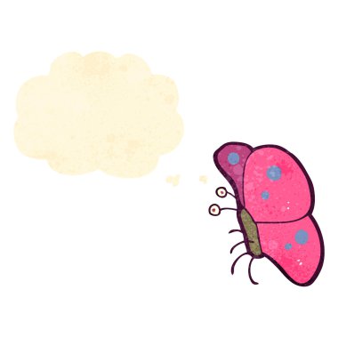 Retro karikatür kelebek