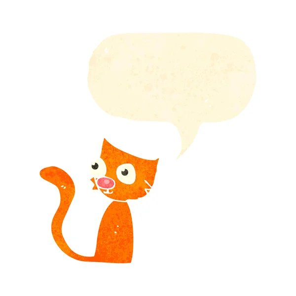 Retro desenho animado gengibre gato — Vetor de Stock