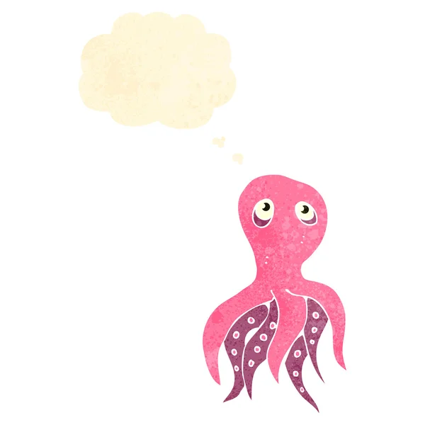 Pulpo de dibujos animados retro — Vector de stock