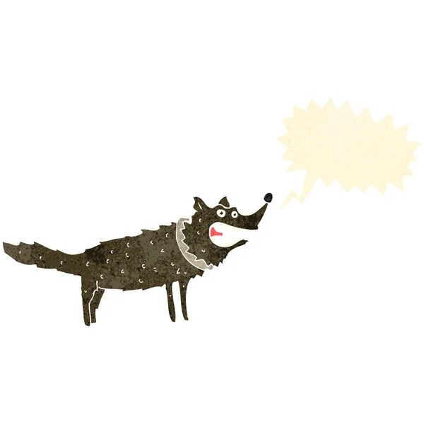 Retro desenho animado latido cão — Vetor de Stock