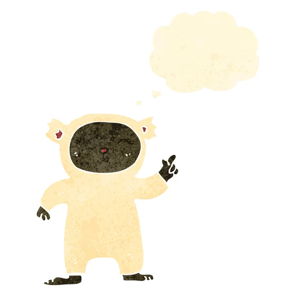 Costume retrò cartone animato orso polare — Vettoriale Stock