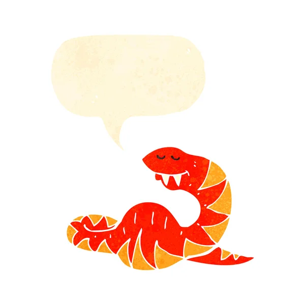 Ретро-мультяшная шипящая змея — стоковый вектор