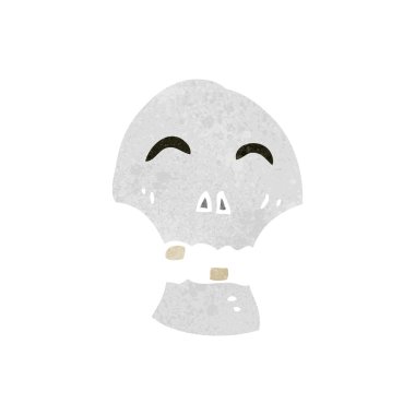 Retro karikatür skull simgesi