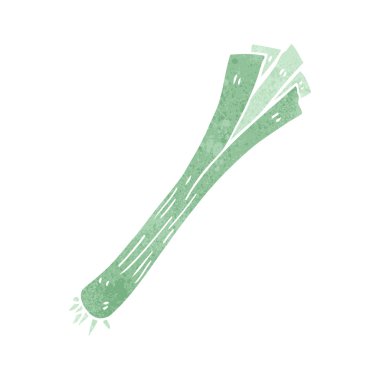 Retro karikatür pırasa