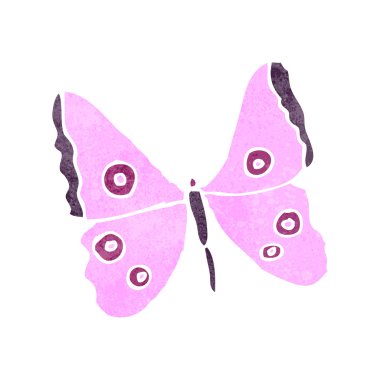 Retro karikatür kelebek