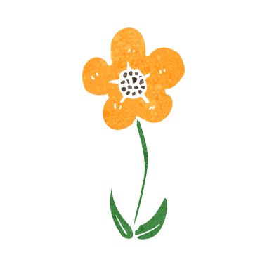 Retro karikatür çiçek