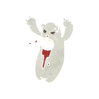 Retro karikatür kutup ayısı