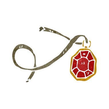 Retro karikatür nuby kolye