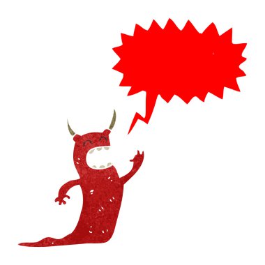 Retro karikatür siging şeytan