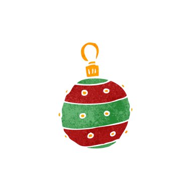 retro çizgi film Noel süslemesi