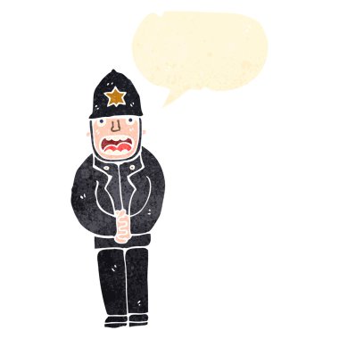 Retro karikatür polis