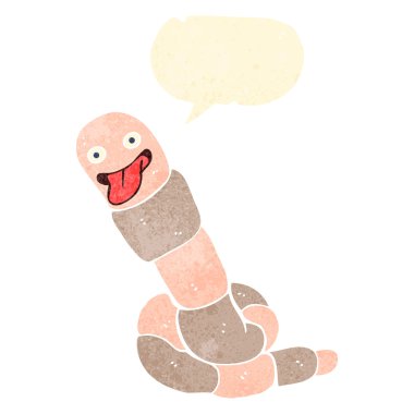 Retro karikatür solucan