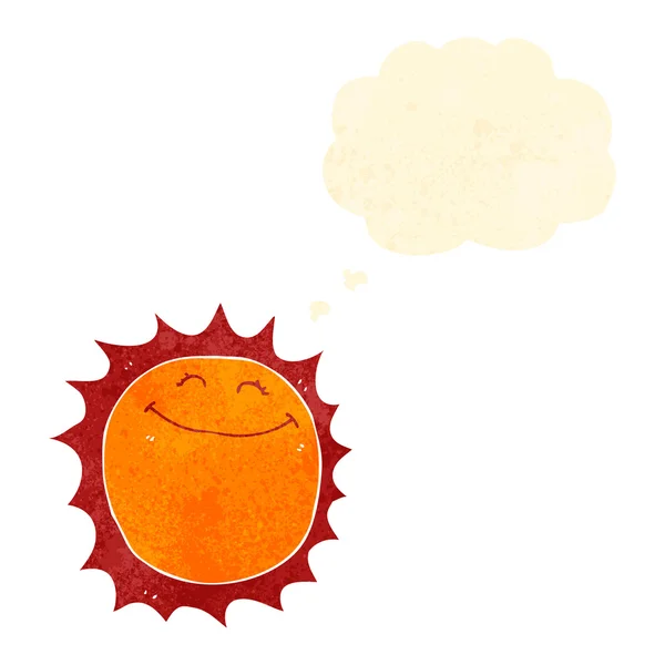 Kreskówka retro szczęśliwy słońce — Wektor stockowy