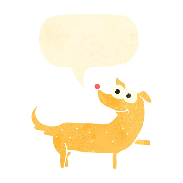 Retro cartone animato felice cane — Vettoriale Stock