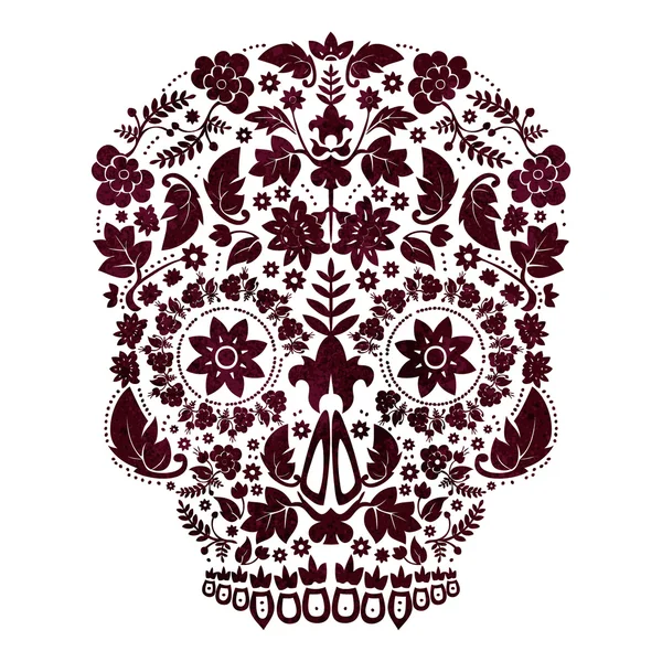 Jour du dessin du crâne mort — Image vectorielle