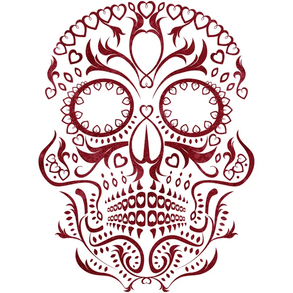 Día del patrón de cráneo muerto — Vector de stock