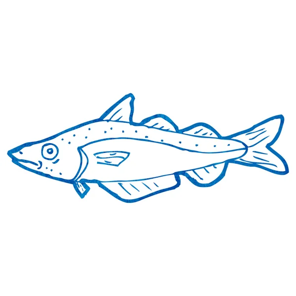 Poisson dessin animé rétro — Image vectorielle