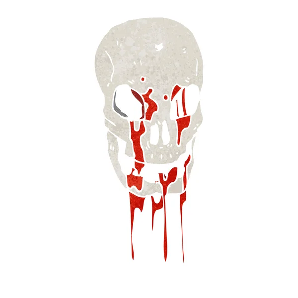 Symbole de crâne de dessin animé rétro — Image vectorielle