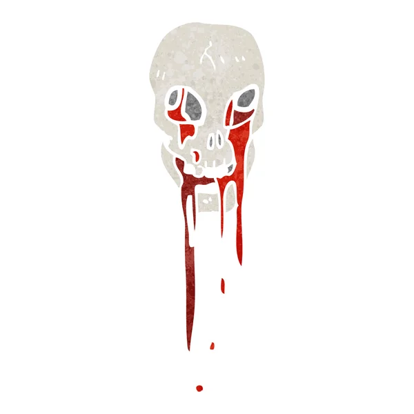 Retro karikatür skull simgesi — Stok Vektör