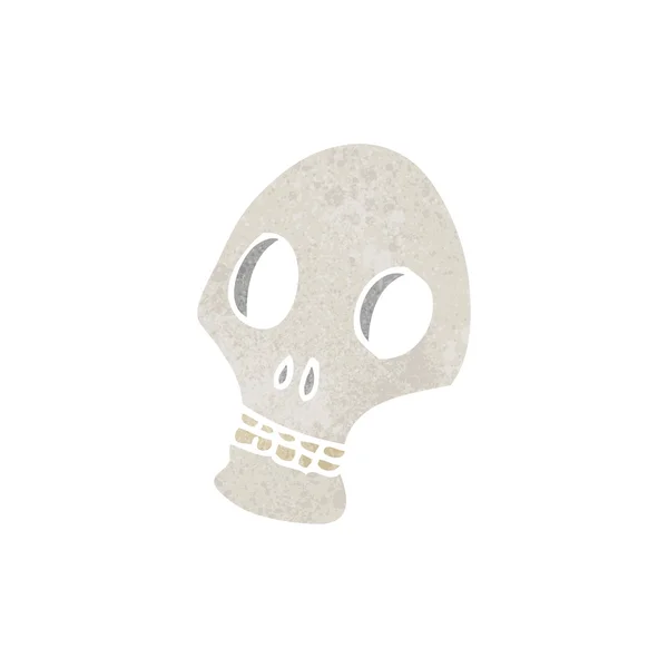 Retro cartoon skull symbol — Stock Vector