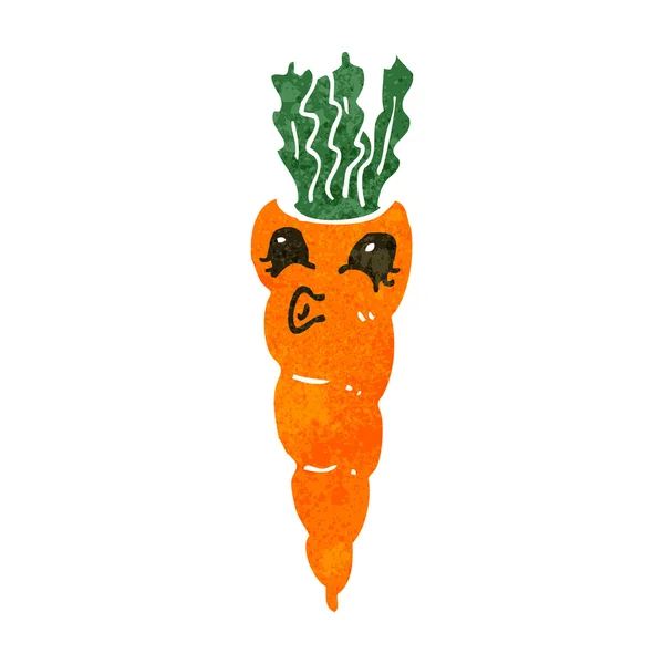 Retro cartoon wortel — Stockvector