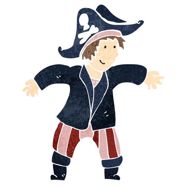 Retro cartoon pirate boy — Stock Vector