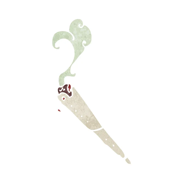 Caricature rétro marijuana cigarette — Image vectorielle