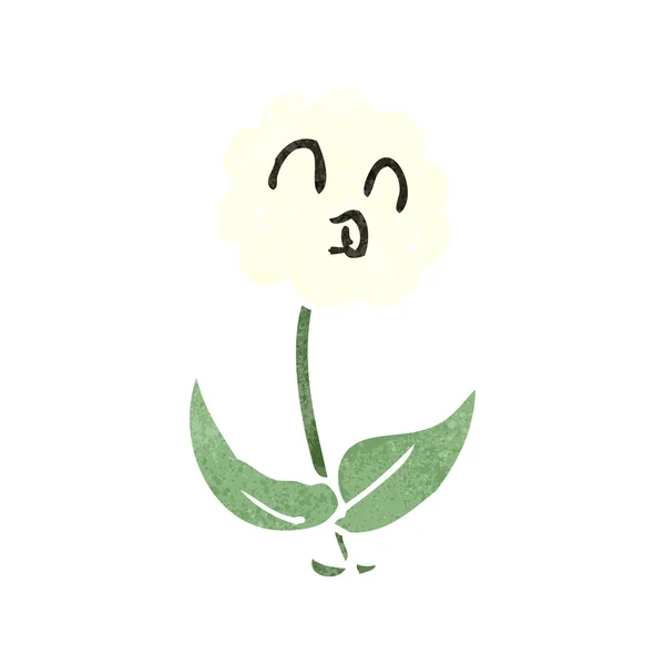 Персонаж цветка ретро — стоковый вектор