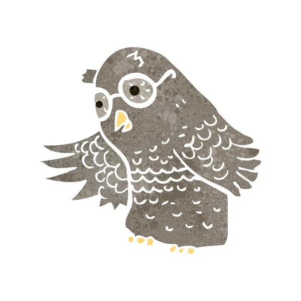 Hibou de dessin animé rétro — Image vectorielle