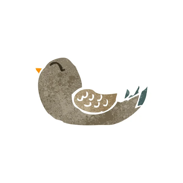 面白いレトロ漫画の鳥 — ストックベクタ